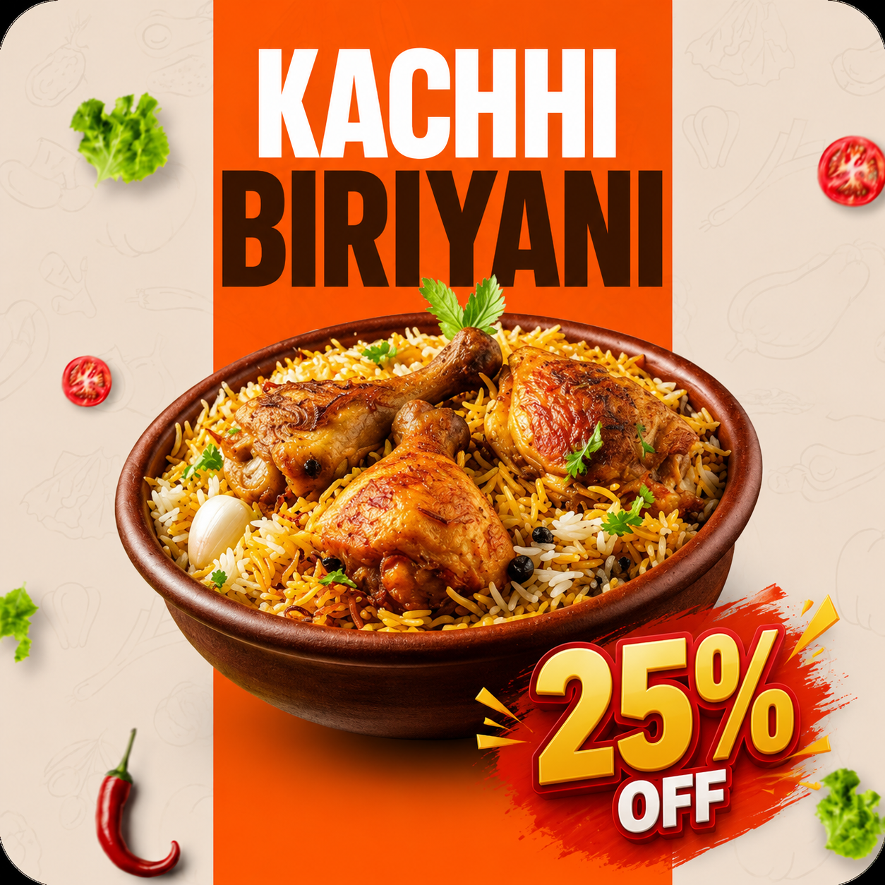 Kachhi Biriyani - 25% off